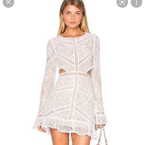 For Love & Lemons Emerie White Lace Dress